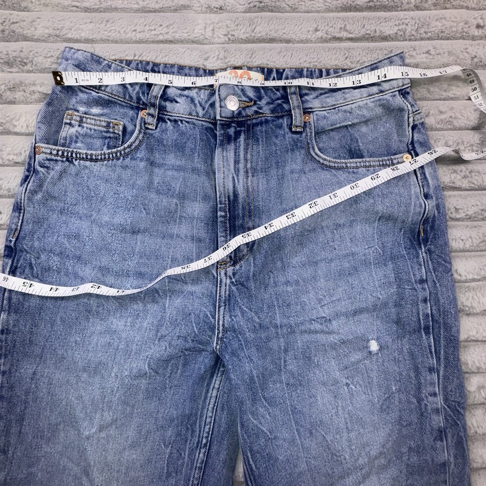 We The  Free‎ People Sz 30 Dakota Straight Wide Leg Ankle Jeans High Rise 30x27 - Picture 5 of 13